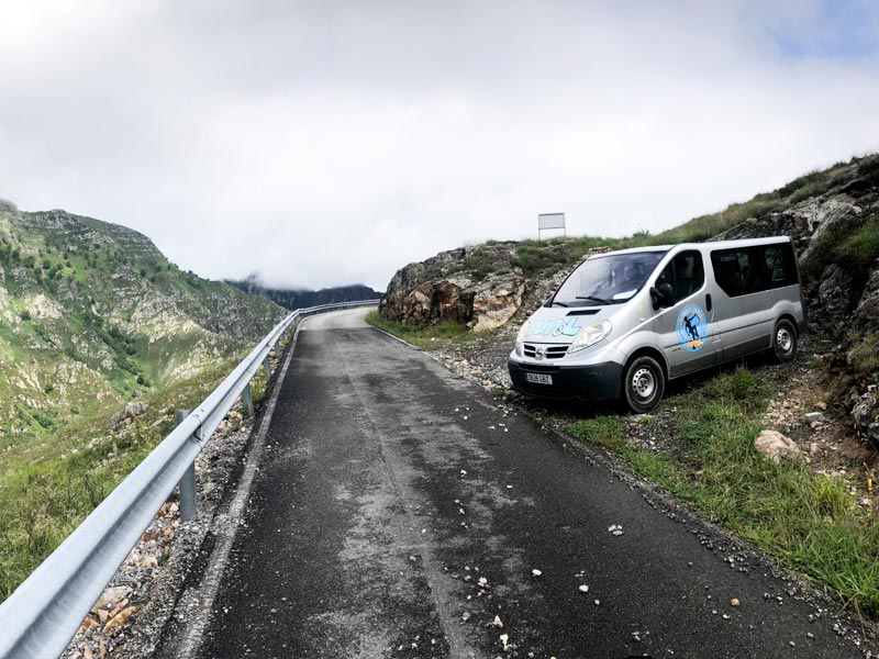 Lugar donde dejar el vehículo para realizar el barranco de Carangas